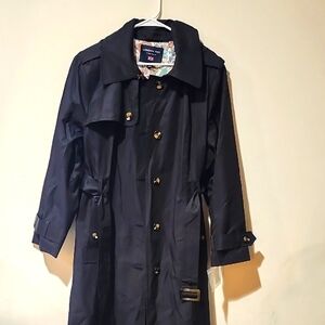 London Fog Women's Black Trench Coat